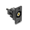 Delock Panel Mount Cinch Buchse zu Cinch Buchse gelb / schwarz