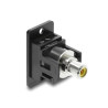 Delock Panel Mount Cinch Buchse zu Cinch Buchse gelb / schwarz