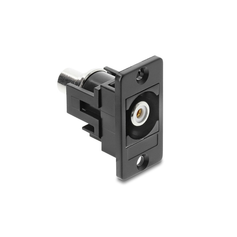 Delock Panel Mount Cinch Buchse zu Cinch Buchse weiß / schwarz