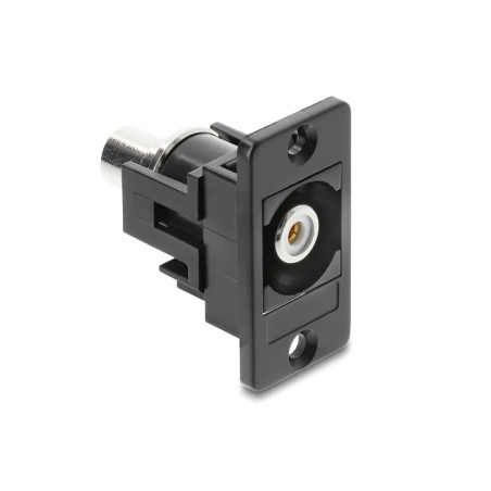Delock Panel Mount Cinch Buchse zu Cinch Buchse weiß / schwarz