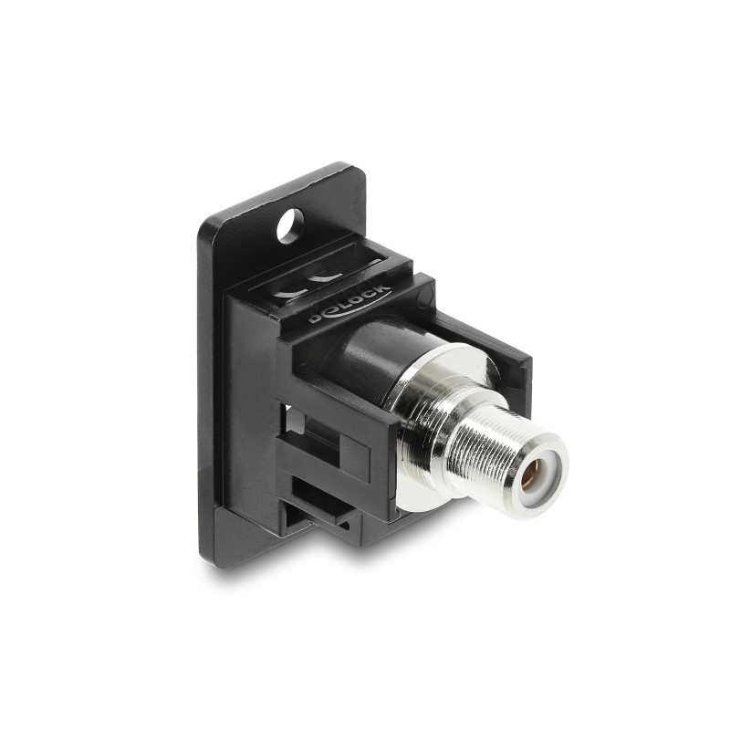 Delock Panel Mount Cinch Buchse zu Cinch Buchse weiß / schwarz