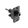Delock Panel Mount DC 5,5 x 2,1 mm Buchse zu DC 5,5 x 2,1 mm Stecker schwarz
