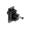 Delock Panel Mount DC 5,5 x 2,1 mm Buchse zu DC 5,5 x 2,1 mm Stecker schwarz