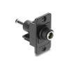 Delock Panel Mount DC 5,5 x 2,1 mm Buchse zu DC 5,5 x 2,5 mm Stecker schwarz