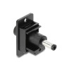 Delock Panel Mount DC 5,5 x 2,1 mm Buchse zu DC 5,5 x 2,5 mm Stecker schwarz