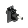 Delock Panel Mount DC 5,5 x 2,5 mm Buchse zu DC 5,5 x 2,1 mm Stecker schwarz