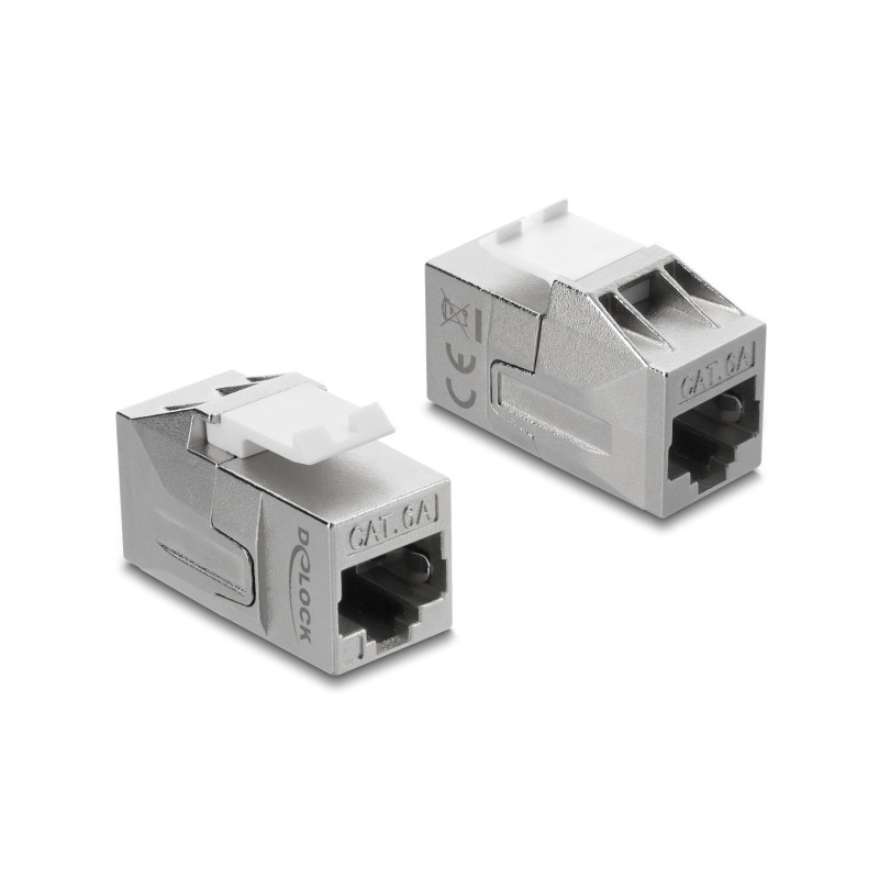Delock Keystone Modul Kupplung RJ45 Buchse zu RJ45 Buchse Cat.6A geschirmt
