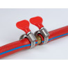 Delock Schlauchschelle Edelstahl 400 SS mit Flügelmutter 40 - 60 mm 5 Stück rot