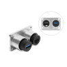 Delock Dual Einbaubuchse USB 5 Gbps Typ-A Buchse + RJ45 Buchse Cat.6 silber