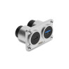 Delock Dual Einbaubuchse USB 5 Gbps Typ-A Buchse + USB 10 Gbps USB Type-C™ Buchse PD 100 W silber