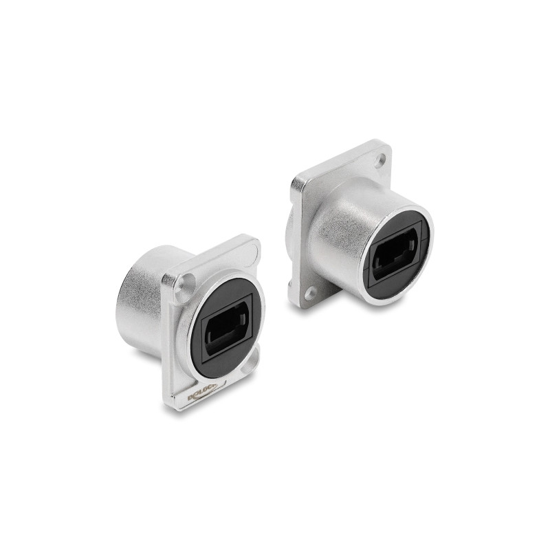 Delock D-Typ Modul MPO Buchse zu Buchse silber