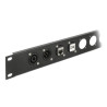 Delock D-Typ Modul RJ45 Buchse zu Buchse 90° gewinkelt Cat.6A schwarz / silber