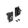 Delock Panel Mount DC 5,5 x 2,5 mm Buchse schwarz