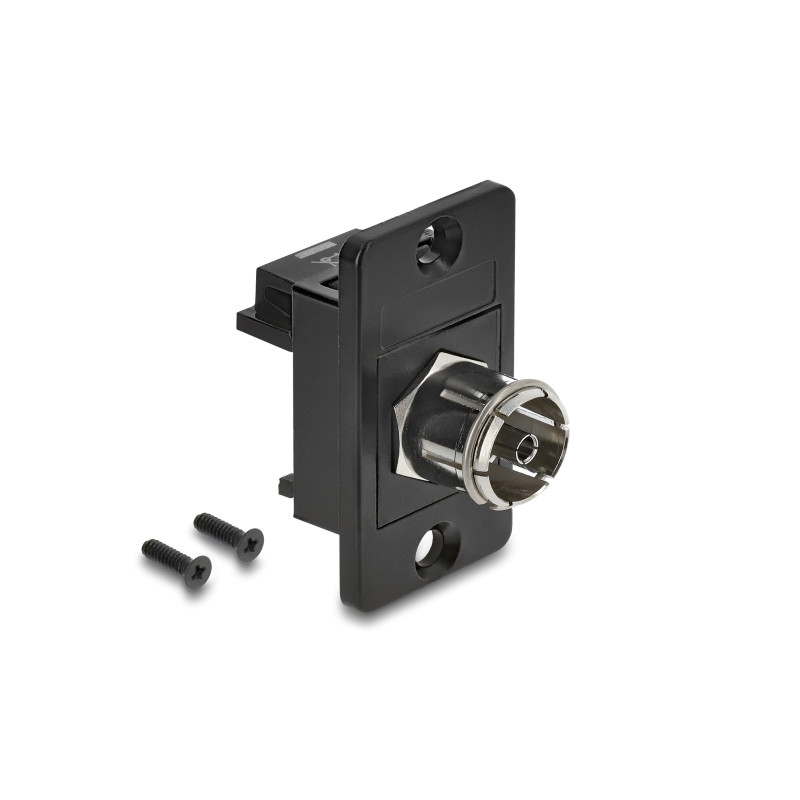 Delock Panel Mount IEC Buchse zu F Buchse schwarz