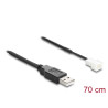 Delock Lüfterkabel USB 2.0 Typ-A Stecker zu 3 Pin (2 Pins belegt) Lüfteranschluss-Stecker 70 cm