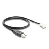 Delock Lüfterkabel USB 2.0 Typ-A Stecker zu 3 Pin (2 Pins belegt) Lüfteranschluss-Stecker 70 cm
