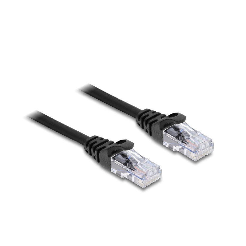 Delock RJ50 Spiralkabel Stecker zu Stecker 3 m schwarz