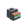 Delock RJ45 Buchse zu Terminalblock mit Drucktaster Adapter 90° gewinkelt