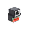 Delock RJ45 Buchse zu Terminalblock mit Drucktaster Adapter 90° gewinkelt