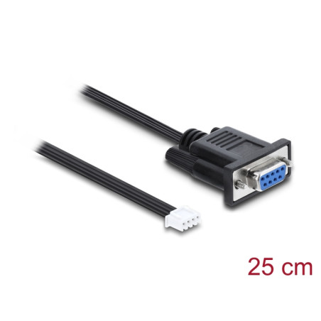 Delock Serielles Anschlusskabel RS-232 D-Sub 9 Buchse zu JST XH 4 Pin Pfostenbuchse 25 cm