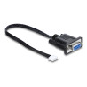Delock Serielles Anschlusskabel RS-232 D-Sub 9 Buchse zu JST XH 4 Pin Pfostenbuchse 25 cm