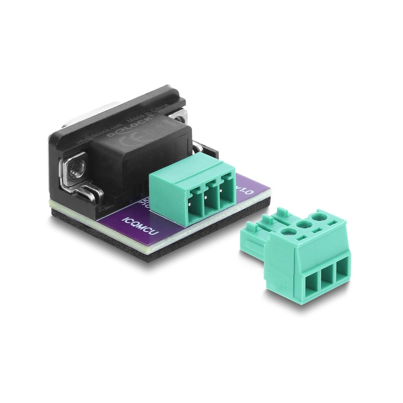 Delock D-Sub 9 Pin Buchse zu 3 Pin Terminalblock Adapter für CAN / LIN Bus