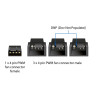 Delock Lüfterkabel Splitter 1 x 4 Pin PWM Buchse zu Stecker + 2 x 4 Pin Stecker (3 Pins belegt) mit Geflechtummantelung 30 cm sc