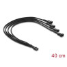 Delock Lüfterkabel Splitter 1 x 4 Pin PWM Buchse zu Stecker + 3 x 4 Pin Stecker (3 Pins belegt) mit Geflechtummantelung 40 cm sc