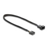 Delock Lüfter Verlängerungskabel PWM Stecker zu Buchse 4 Pin mit Geflechtummantelung 30 cm schwarz