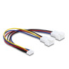 Delock Y-Lüfterkabel 1 x JST PH 4 Pin PWM Buchse zu Stecker + 4 Pin (3 Pins belegt) Stecker 15 cm