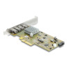 Delock PCI Express x4 Karte zu 2 x extern USB Type-C™ 40 Gbps (DP Alt Mode) Buchse – Low Profile Formfaktor