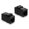 Delock Keystone Modul Kupplung RJ12 Buchse zu RJ12 Buchse Cat.3 Kunststoff schwarz