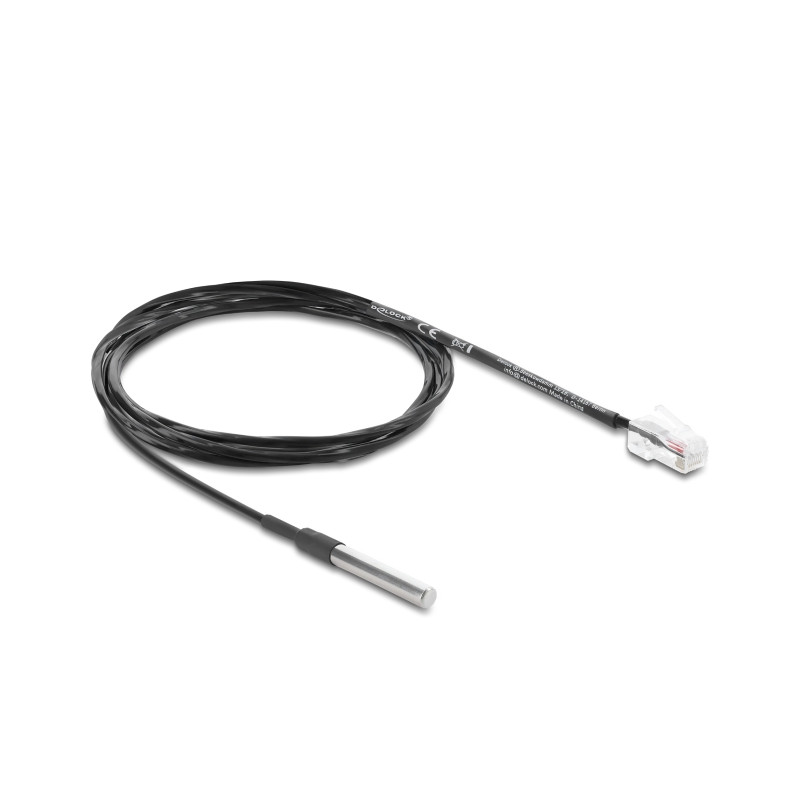 Delock Temperaturfühler-Kabel mit RJ45 Stecker DS18B20 1 m