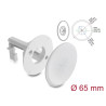 Delock Silikon Kabeldurchführung rund Ø 65 mm zur Wandmontage / Tischmontage weiß