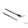 Delock Temperaturfühler-Kabel mit 3,5 mm 3 Pin Klinkenstecker DS18B20 1 m