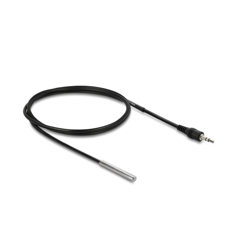 Delock Temperaturfühler-Kabel mit 3,5 mm 3 Pin Klinkenstecker DS18B20 1 m