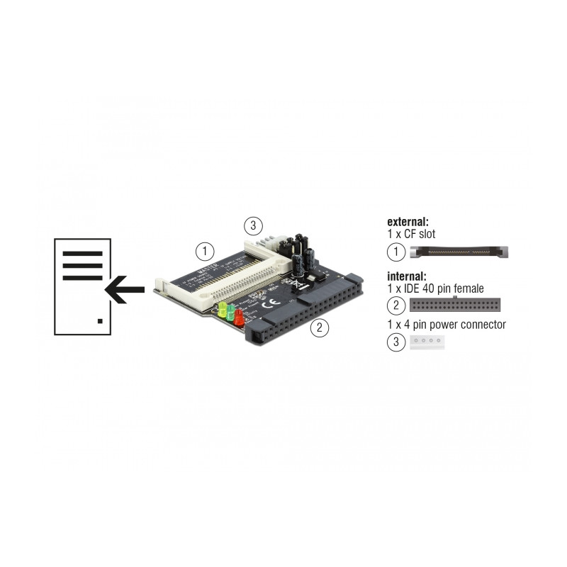 Delock Konverter IDE 40 Pin - 1 x Compact Flash