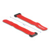 Delock Klett-Kabelbinder mit Schlaufe L 150 x B 20 mm rot 5 Stück