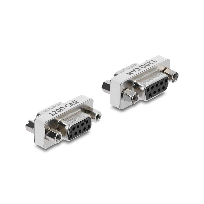 Delock D-Sub 9 Pin CAN Bus Adapter Buchse zu Buchse 120 Ohm Abschlusswiderstand