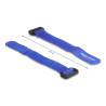 Delock Klett-Kabelbinder mit Schlaufe L 150 x B 20 mm blau 5 Stück