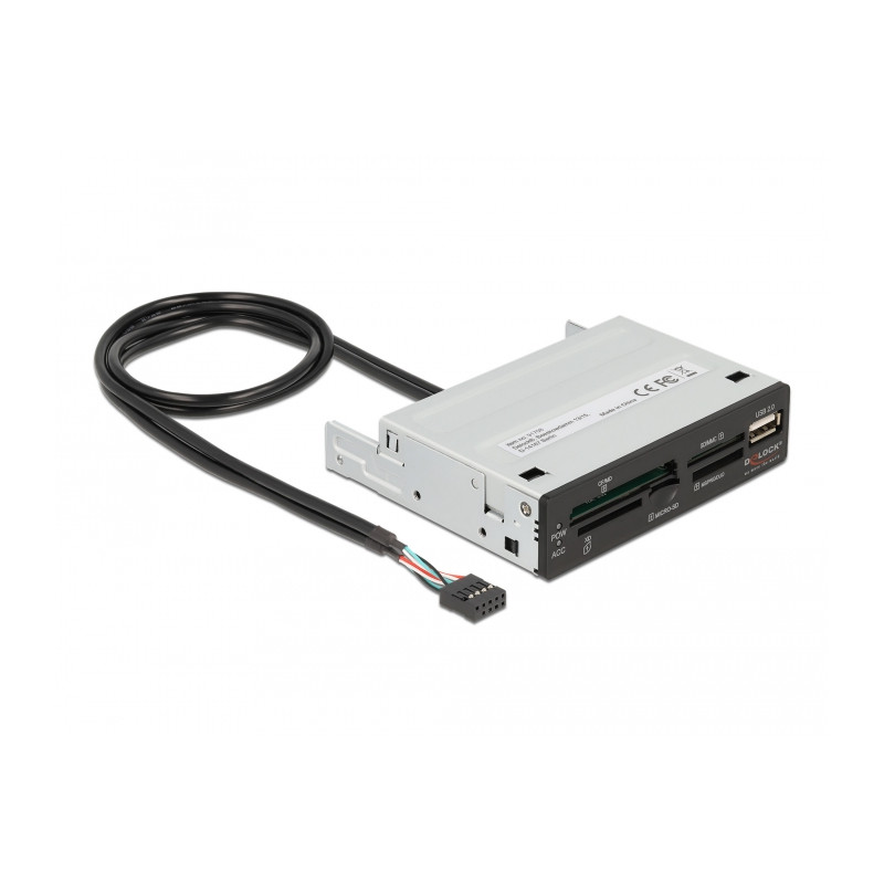 Delock 3.5″ USB 2.0 Card Reader 5 Slot + 1 x USB 2.0 Typ-A Buchse