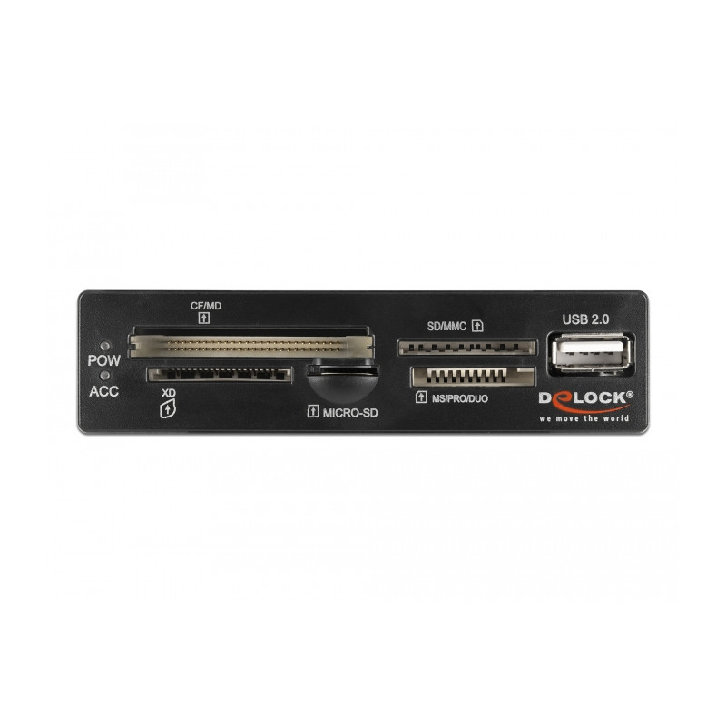 Delock 3.5″ USB 2.0 Card Reader 5 Slot + 1 x USB 2.0 Typ-A Buchse