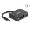 Delock USB-C™ Card Reader für XQD und SD Speicherkarten + USB 5 Gbps Typ-A Port