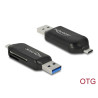 Delock Card Reader Micro USB OTG / USB 5 Gbps Typ-A für SD / MMC + Micro SD