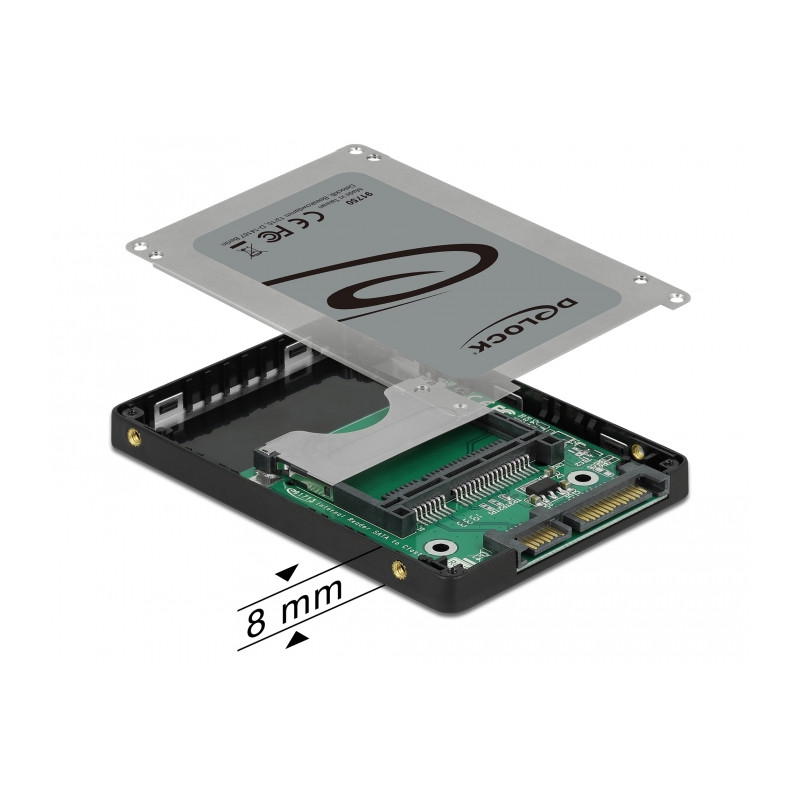 Delock 2.5″ SATA Card Reader für CFast Speicherkarten