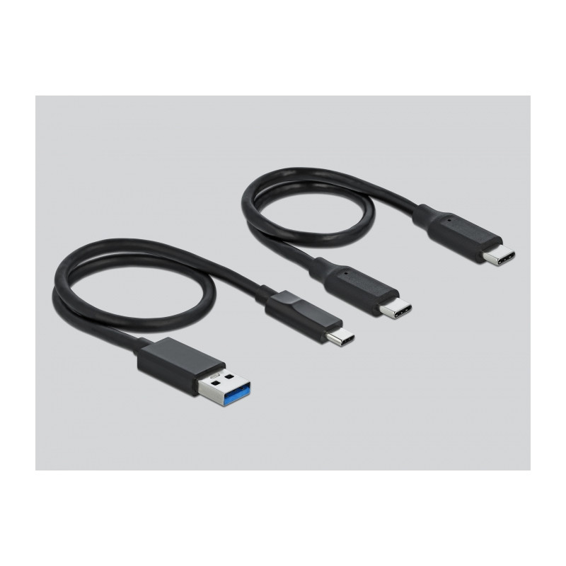 Delock USB Type-C™ Card Reader für CFast und SD Speicherkarten + USB Hub mit Typ-A und USB Type-C™ Port