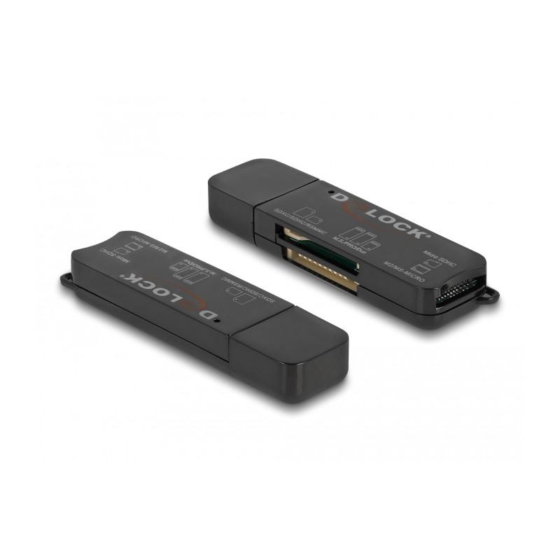 Delock SuperSpeed USB Card Reader für SD / Micro SD / MS Speicherkarten