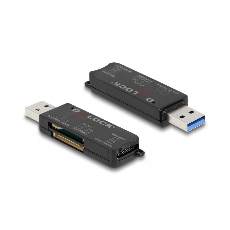 Delock SuperSpeed USB Card Reader für SD / Micro SD / MS Speicherkarten