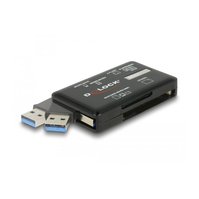 Delock SuperSpeed USB 5 Gbps Card Reader für CF / SD / Micro SD / MS / M2 / xD Speicherkarten