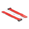 Delock Klett-Kabelbinder mit Schlaufe L 190 x B 25 mm rot 5 Stück